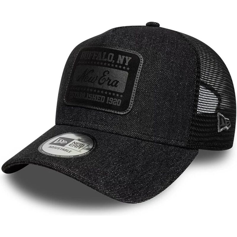 cepice-zaoblena-cerna-snapback-a-frame-patch-denim-new-era