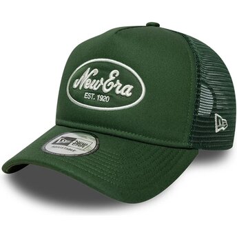 Čepice zaoblená zelená snapback A Frame Oval Patch Foam New Era