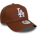 cepice-zaoblena-hneda-snapback-e-frame-league-essential-los-angeles-dodgers-mlb-new-era