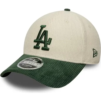 Čepice zaoblená béžová snapback 9FORTY M-Crown Cord Los Angeles Dodgers MLB New Era