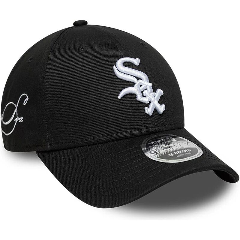 cepice-zaoblena-cerna-snapback-9forty-m-crown-side-script-chicago-white-sox-mlb-new-era