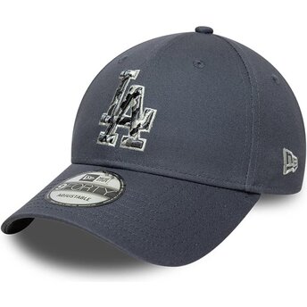 Čepice zaoblená šedá nastavitelný 9FORTY Outline Camo Los Angeles Dodgers MLB New Era