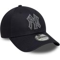 cepice-zaoblena-namornicka-modra-nastavitelny-9forty-metallic-outline-new-york-yankees-mlb-new-era