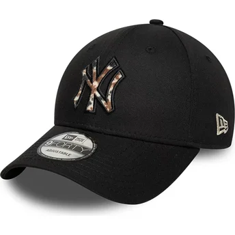 Čepice zaoblená černá nastavitelný 9FORTY Faux Pony Infill New York Yankees MLB New Era
