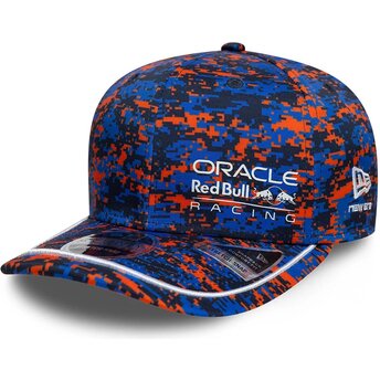Čepice zaoblená vícebarevná snapback 9SEVENTY Stretch Snap Digi Camo Red Bull Racing Formula 1 New Era