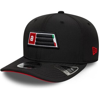 Čepice zaoblená černá snapback 9SEVENTY Stretch Snap Patch Aprilia Piaggio New Era