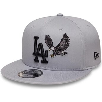 Čepice rovná šedá snapback 9FIFTY Outdoor Icon Los Angeles Dodgers MLB New Era
