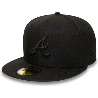 Čepice rovná černá přiléhavá 59FIFTY Atlanta Braves MLB New Era