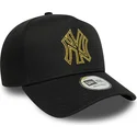 cepice-zaoblena-cerna-snapback-dorado-e-frame-metallic-outline-new-york-yankees-mlb-new-era