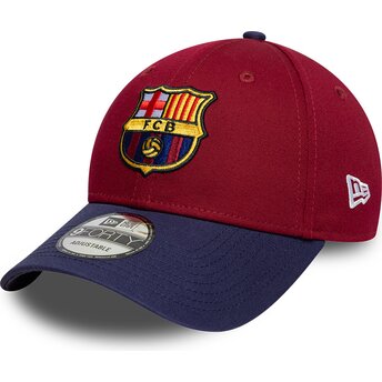 Čepice zaoblená červená nastavitelný 9FORTY Contrast FC Barcelona LALIGA New Era