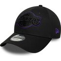 cepice-zaoblena-cerna-nastavitelny-9forty-outline-los-angeles-lakers-nba-new-era