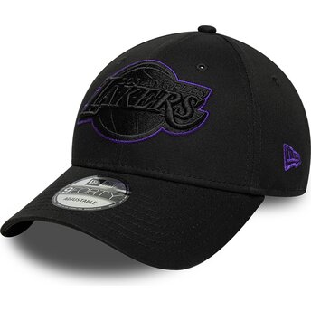 Čepice zaoblená černá nastavitelný 9FORTY Outline Los Angeles Lakers NBA New Era