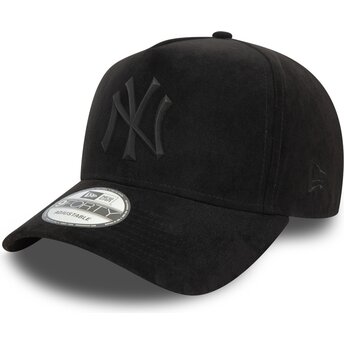 Čepice zaoblená černá snapback E Frame Faux Suede New York Yankees MLB New Era