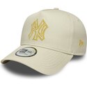 cepice-zaoblena-bezova-snapback-dorado-e-frame-metallic-outline-new-york-yankees-mlb-new-era