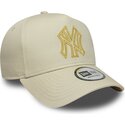 cepice-zaoblena-bezova-snapback-dorado-e-frame-metallic-outline-new-york-yankees-mlb-new-era
