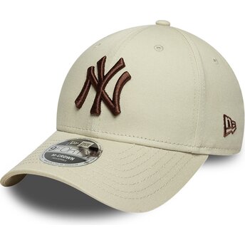 Čepice zaoblená béžová snapback 9FORTY M-Crown New York Yankees MLB New Era