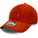 cepice-zaoblena-oranzova-nastavitelny-9forty-m-crown-cord-los-angeles-dodgers-mlb-new-era