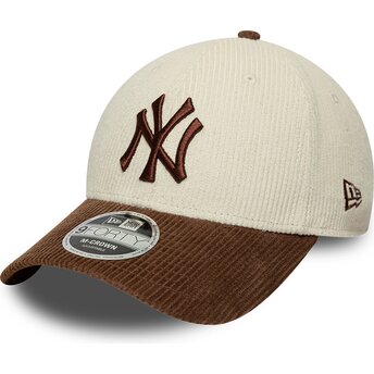 Čepice zaoblená hnědá nastavitelný 9FORTY M-Crown Cord New York Yankees MLB New Era
