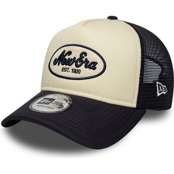 Čepice zaoblená námořnická modrá snapback A Frame Oval Foam Patch New Era