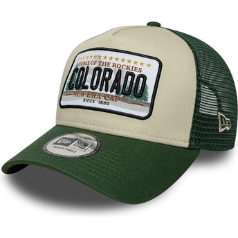 Čepice zaoblená zelená snapback A Frame License Plate Colorado New Era