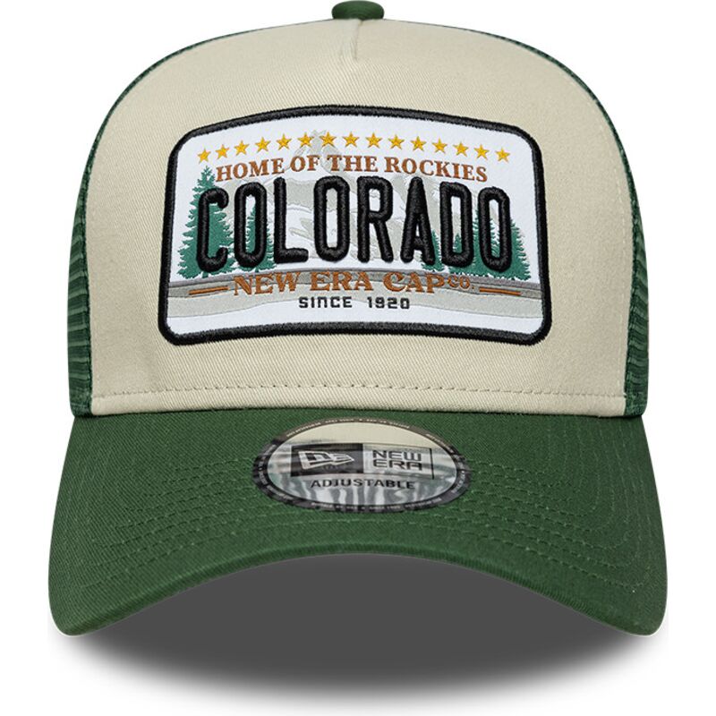 cepice-zaoblena-zelena-snapback-a-frame-license-plate-colorado-new-era