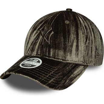 Čepice zaoblená zelená nastavitelný 9TWENTY Velour New York Yankees MLB New Era
