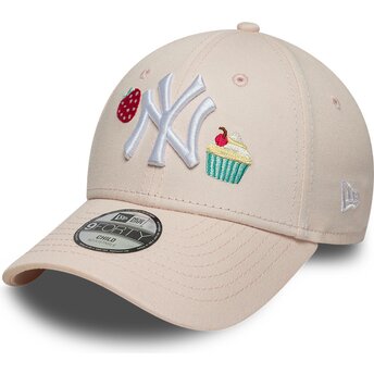 Čepice zaoblená růžová nastavitelný pro děti 9FORTY Food Icon Cupcake New York Yankees MLB New Era