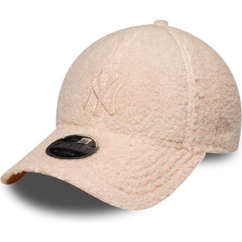 Čepice zaoblená růžová snapback pro děti rosa 9FORTY M-Crown Winter Borg New York Yankees MLB New Era