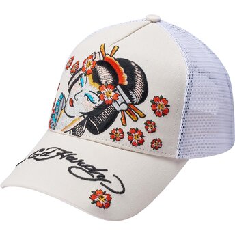 Čepice zaoblená béžová snapback Tokyo Geisha Ed Hardy