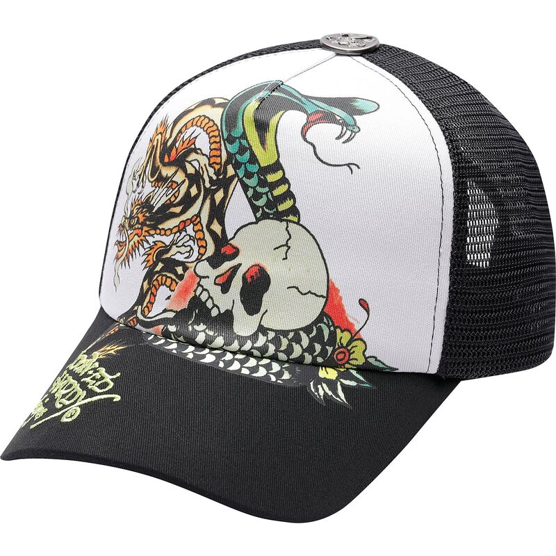 cepice-zaoblena-cerna-snapback-snake-and-skull-ed-hardy