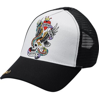 Čepice zaoblená černá snapback Nyc Ed Hardy