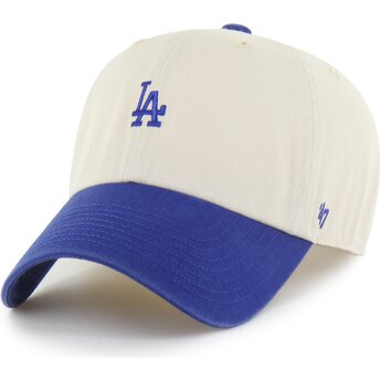 Čepice zaoblená béžová nastavitelný Clean Up Base Runner Two Tone Los Angeles Dodgers MLB 47 Brand