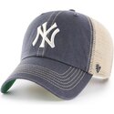 cepice-zaoblena-seda-snapback-clean-up-trawler-vintage-navy-new-york-yankees-mlb-47-brand
