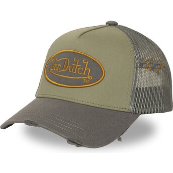 Čepice zaoblená zelená snapback USED 15 Von Dutch