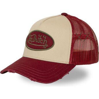 Čepice zaoblená červená snapback USED 16 Von Dutch
