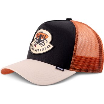 Čepice zaoblená černá snapback HFT Rose Kraken Djinns