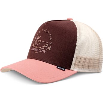 Čepice zaoblená hnědá snapback rosa HFT Lazy Bird Djinns