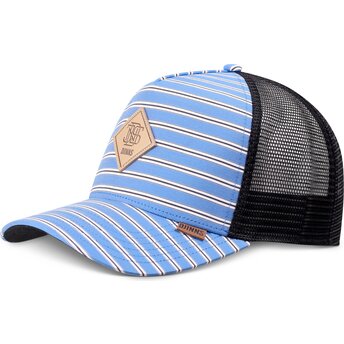 Čepice zaoblená modrá snapback HFT Business Stripe Djinns