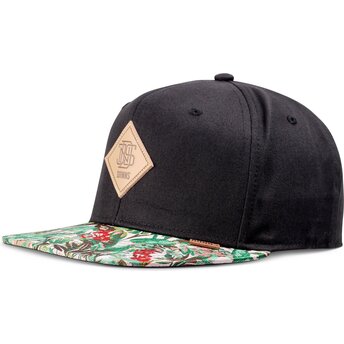 Čepice rovná černá snapback Woven Jungle Rev Djinns