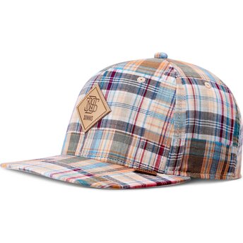 Čepice rovná vícebarevná snapback Patch Check Turquioise Djinns