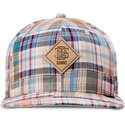 cepice-rovna-vicebarevna-snapback-patch-check-turquioise-djinns