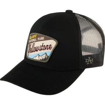 Čepice zaoblená černá snapback Valin Yellowstone National Park American Needle