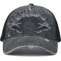 cepice-zaoblena-seda-snapback-flaming-gothic-skull-washed-ed-hardy