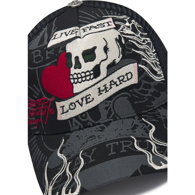 cepice-zaoblena-cerna-snapback-live-fast-love-hard-ed-hardy