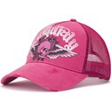 cepice-zaoblena-ruzova-snapback-flaming-gothic-skull-washed-ed-hardy