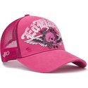 cepice-zaoblena-ruzova-snapback-flaming-gothic-skull-washed-ed-hardy