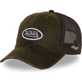 Čepice zaoblená hnědá snapback MAC17 Von Dutch