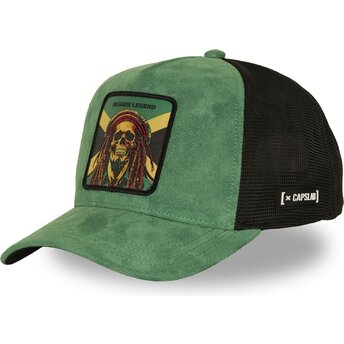 Čepice zaoblená zelená snapback Reggae Legend STA1 REG Bob Marley Celebrity Capslab
