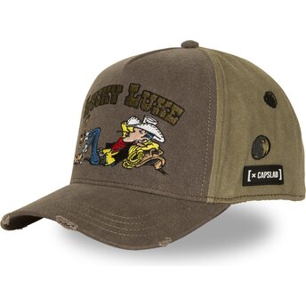 Čepice zaoblená hnědá snapback LCK4 LUC Lucky Luke Capslab
