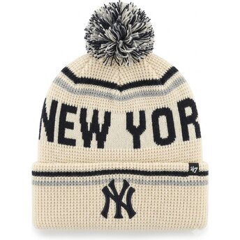 Čepice bambule krémová Quattrle Cuff Knit New York Yankees MLB 47 Brand